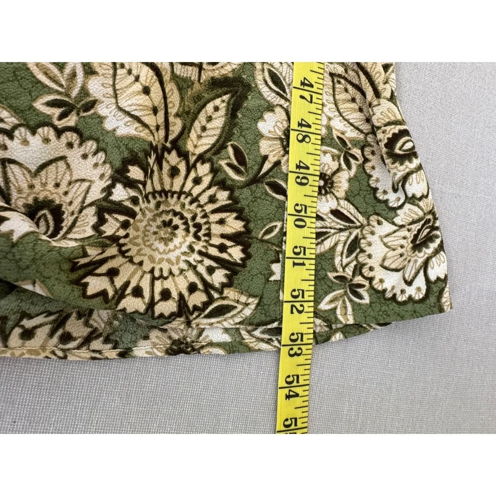 Love Squared Halter Top Maxi Dress Empire Waist Small Green‎ Floral